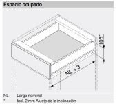Cajón Legrabox M blanco Cajón Legrabox M blanco