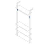 JUEGO SOPORTES BARRA ROPA ARMARIO ZERO JUEGO SOPORTES BARRA ROPA ARMARIO ZERO