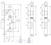 CERRADURA EMBUTIR MCM 1301 SIN CILINDRO CERRADURA EMBUTIR MCM 1301 SIN CILINDRO