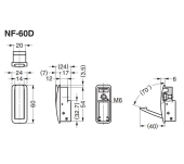 PERCHA EMBUTIDA ABATIBLE C/FRENO NF-60D-SL PERCHA EMBUTIDA ABATIBLE C/FRENO NF-60D-SL