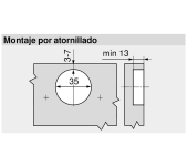 FRONTISSA BLUM 79B9950 CLIP BLUMOTION RACONER FRONTISSA BLUM 79B9950 CLIP BLUMOTION RACONER