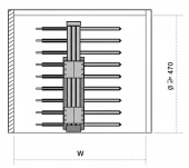 PANTALONERO SUPERIOR EXTRAÍBLE CON FRENO 10 BARRAS