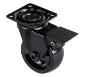 RUEDA EMMA BLACK CON PLETINA GIRATORIA Y FRENO