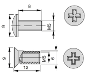 TORNILLO ALOMADO CON TUERCA