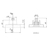 SUPORTE PARED PARA TUBO CABINA