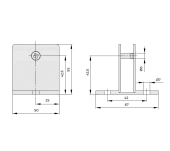 SOPORTE T PARA TORNILLO PASANTE