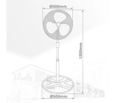 VENTILADOR DE PEU SANDI NEGRE I CROMAT
