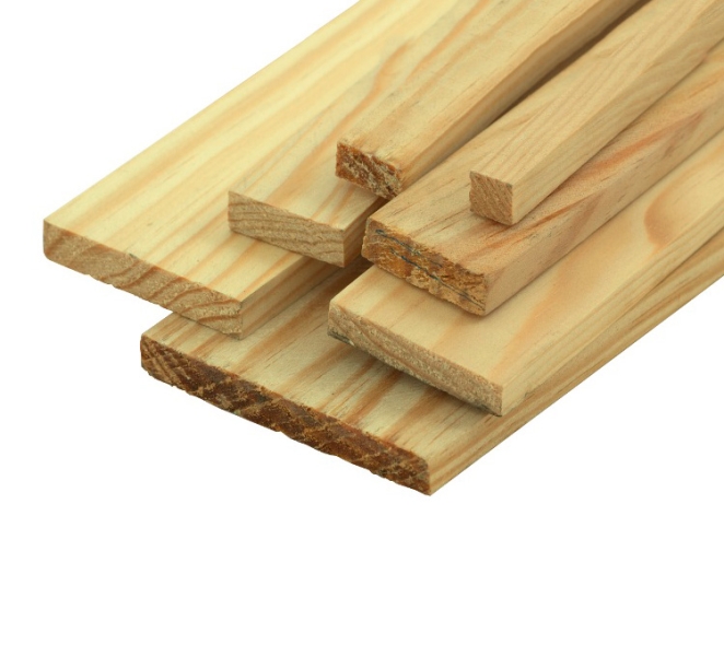 Listón de madera maciza de Pino Gallego 25x25mm