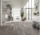 PARQUET ROBLE GRIS CLARO PREMIUM 1 LAMA 4 BISELES