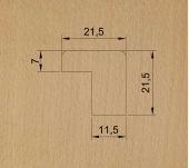 MOLDURA CRISTAL MDF RECHAPADA HAYA VAPORIZADA