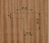 MOLDURA CRISTAL MDF RECHAPADA SAPELLY