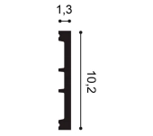 ZÓCALO ORAC DECOR DX163 LACADO BLANCO ZÓCALO ORAC DECOR DX163 LACADO BLANCO