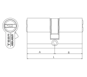 CILINDRO TESA TE5 EXC:13,2 CILINDRO TESA TE5 EXC:13,2