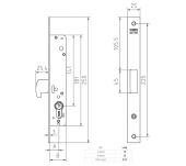 CERRADURA MCM 1449 PUERTAS METÁLICAS CERRADURA MCM 1449 PUERTAS METÁLICAS