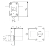 CERROJO SOBREPONER MCM 3100PR CERROJO SOBREPONER MCM 3100PR
