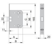 PICAPORTE UNIFICADO UCEM 6137BC CANTO REDONDO PICAPORTE UNIFICADO UCEM 6137BC CANTO REDONDO