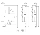 CERRADURA EMBUTIR MCM 1301 SIN CILINDRO CERRADURA EMBUTIR MCM 1301 SIN CILINDRO