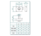 CERRADURA SOBREPONER JIS 11-12 CILINDRO FIJO DCHA CERRADURA SOBREPONER JIS 11-12 CILINDRO FIJO DCHA