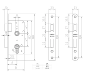 CERRADURA EMBUTIR MCM 1501 SIN CILINDRO CERRADURA EMBUTIR MCM 1501 SIN CILINDRO