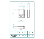 CERRADURA JIS SANSON 242 CILINDRO GRADUABLE DCHA CERRADURA JIS SANSON 242 CILINDRO GRADUABLE DCHA