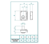 CERRADURA JIS SANSON 243 CILINDRO GRADUABLE DCHA CERRADURA JIS SANSON 243 CILINDRO GRADUABLE DCHA