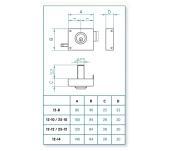 CERRADURA SOBREPONER JIS 12-12 CILINDRO FIJO IZQDA CERRADURA SOBREPONER JIS 12-12 CILINDRO FIJO IZQDA