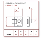 CERRADURA JIS 20-30 COMPAÑÍA ELÉCTRICA CERRADURA JIS 20-30 COMPAÑÍA ELÉCTRICA