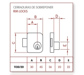 CERRADURA JIS 1130 COMPAÑÍA GAS