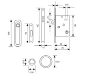 JUEGO CERRADURA KIT-B2003 CON LLAVE JUEGO CERRADURA KIT-B2003 CON LLAVE