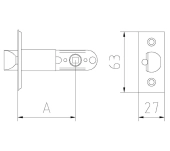 PICAPORTE TUBULAR EMBUTIR MCM 523 PUERTAS DE PASO PICAPORTE TUBULAR EMBUTIR MCM 523 PUERTAS DE PASO