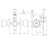 POMO CON CERRADURA EMBUTIR MCM 1562 POMO CON CERRADURA EMBUTIR MCM 1562