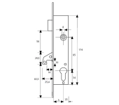 CERRADURA MONOPUNTO TESA 2246 RODILLO Y GANCHO CERRADURA MONOPUNTO TESA 2246 RODILLO Y GANCHO