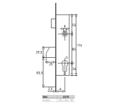 CERRADURA MONOPUNTO TESA 2219 GOLPE CON CILINDRO CERRADURA MONOPUNTO TESA 2219 GOLPE CON CILINDRO