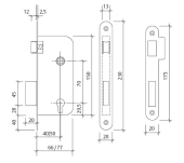 CERRADURA EMBUTIR TESA 4130 SIN CILINDRO CERRADURA EMBUTIR TESA 4130 SIN CILINDRO
