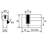 CILINDRO TESA TE5 EXC:13,2 CILINDRO TESA TE5 EXC:13,2