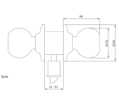 POMO CERRADURA TESA 3903 BAÑO-DORMITORIO POMO CERRADURA TESA 3903 BAÑO-DORMITORIO