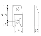 SOPORTE BULÓN AGB SICURTOP CERRADERO FRONTAL