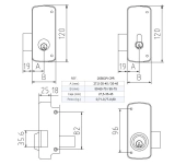 CERRADURA MCM 2556CPR SÓLO LLAVE IZQUIERDA CERRADURA MCM 2556CPR SÓLO LLAVE IZQUIERDA