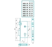 CERRADURA EMBUTIR EZCURRA 4000 CON CILINDRO CERRADURA EMBUTIR EZCURRA 4000 CON CILINDRO