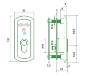 ESCUT DOBLE SEGURETAT EZCURRA 424-P CILINDRE DS ESCUT DOBLE SEGURETAT EZCURRA 424-P CILINDRE DS
