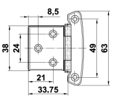 BISAGRA TIPO NEVERA MODELO 6 BISAGRA TIPO NEVERA MODELO 6