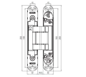 BISAGRA OCULTA KRONA KUBI7 K7120 180º