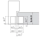 BISAGRA OCULTA KRONA KUBI7 K7000 180º