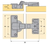 BISAGRA + BASE HETTICH FRIGORÍFICO ET582 BISAGRA + BASE HETTICH FRIGORÍFICO ET582