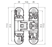 BISAGRA OCULTA KRONA KUBICA K6700 180º
