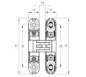BISAGRA OCULTA KRONA KUBIKINA K6100 180º
