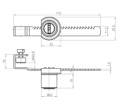 CERRADURA 2915 PUERTA CORREDERA CRISTAL S-268