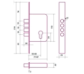 CERRADURA SEGURIDAD EZCURRA 701B CON CILINDRO CERRADURA SEGURIDAD EZCURRA 701B CON CILINDRO
