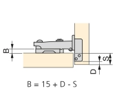 BISAGRA CAZOLETA EMUCA X91N CLIP RECTA BISAGRA CAZOLETA EMUCA X91N CLIP RECTA