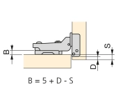 BISAGRA CAZOLETA EMUCA X91N CLIP ACODADA BISAGRA CAZOLETA EMUCA X91N CLIP ACODADA